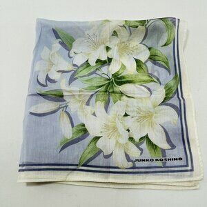 Vintage Junko Koshino Handkerchief Bandana Square 17” Flower Japanese Designer